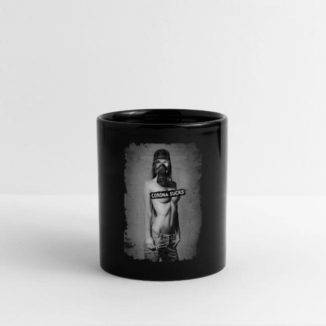 nude girl with gas mask - CORONA SUCKS