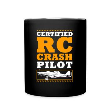 RC Plane Pilot Model Airplane - Full Color Mug - black - Front