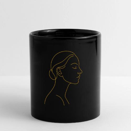 Aesthetic Line art Woman - Relaxation - Full Color Mug