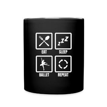 Ballet Dancer Routine - Full Color Mug - black - Front