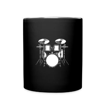 Drum Set Graphic - Full Color Mug - black - Front