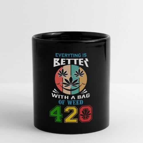 Comic 420 Better Herb Weed Marijuana Design - Tasse colorée