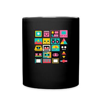 Techie Cuties: Colorful Futuristic Art - Full Color Mug - black - Front