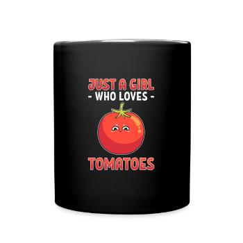 Just a Boy Who Loves Tomatoes - Full Color Mug - black - Front