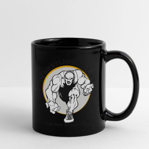 Wrestling is Life - bw - Full Color Mug
