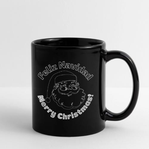 Feliz Navidad Merry Christmas Santa Claus Line Art - Full Color Mug