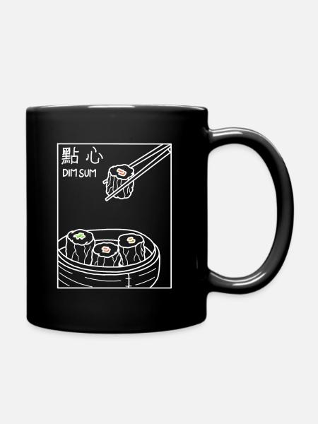 Minimalist Dim Sum - Full Color Mug - black