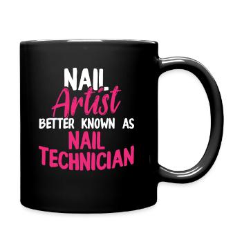 Nail Technician Art Nail Tech Artist Manicurist - Full Color Mug - black - Right
