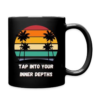 Tap into your inner depths - Full Color Mug - black - Right