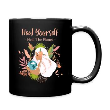 Heal Yourself Heal The Planet - Full Color Mug - black - Right
