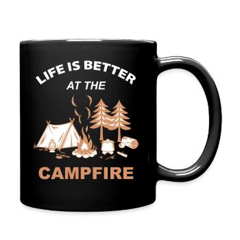 life is better at the campfire - Full Color Mug - black - Right