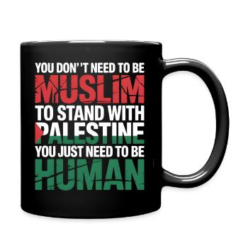 Free Palestine Now – End Genocide in Gaza - Full Color Mug - black - Right