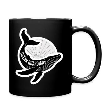 Ocean Guardians Whale Emblem - Full Color Mug - black - Right