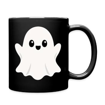 Cute Kawaii Ghost Halloween Vector Design - Full Color Mug - black - Right