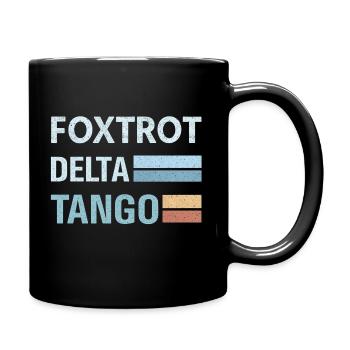 foxtrot delta tango - Full Color Mug - black - Right