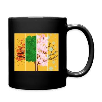 Four Seasons Tree - Full Color Mug - black - Right