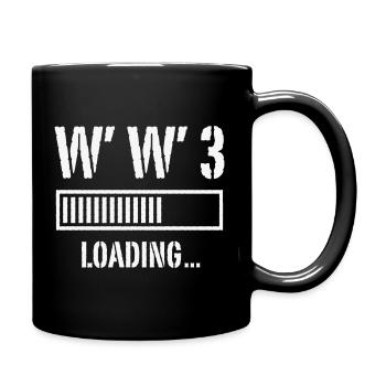 World War 3 Loading … (Peace / Threat Of War / W) - Full Color Mug - black - Right