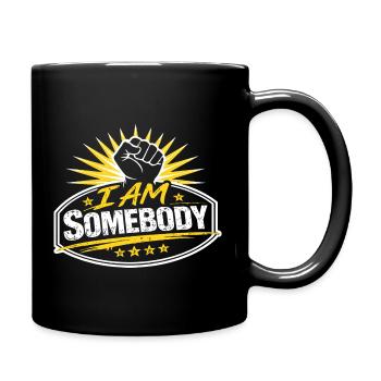 I Am Somebody Sunburst Badge - Full Color Mug - black - Right