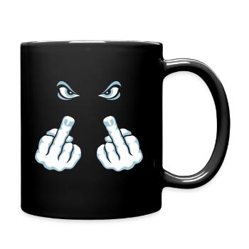 The Finger (Fuck Off / Fuck You) - Full Color Mug - black - Right