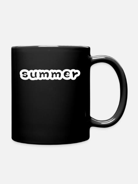 여름 흰색 - Full Color Mug - black