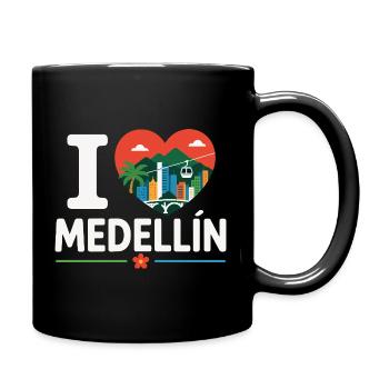I Love Medellín Colombia Paisa Travel Art - Full Color Mug - black - Right