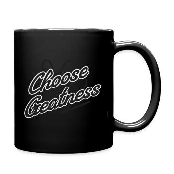 Choose Greatness Bold Script Art - Full Color Mug - black - Right