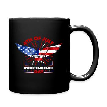 Star-Spangled Winged Eagle - Full Color Mug - black - Right