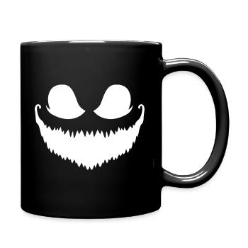 Midnight Grin Silhouette - Halloween vibe  - Full Color Mug - black - Right