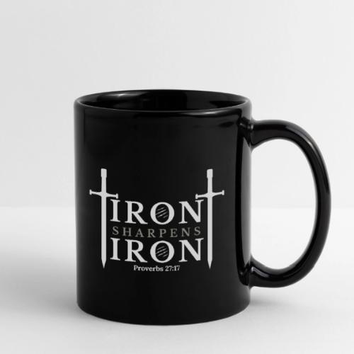 Iron Sharpens Iron - Proverbs 27:17 (White & Grey) - Full Color Mug