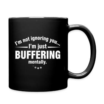 System Overload: The Mental Buffer. - Full Color Mug - black - Right