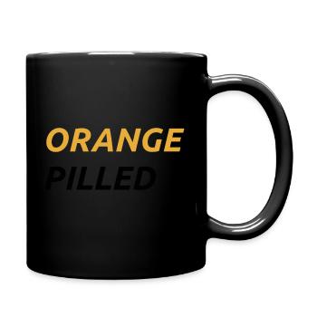 Orange pilled - Full Color Mug - black - Right