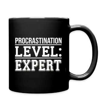 Procrastination Level Expert Print - Full Color Mug - black - Right