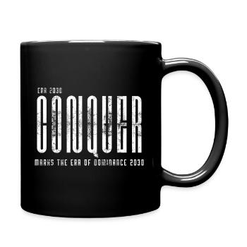 Conquer Era 2030 – White Bold Typography Tee - Full Color Mug - black - Right