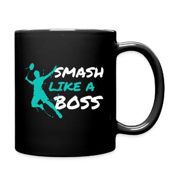 Badminton Player Trainer Smash Like A Boss - Full Color Mug - black - Right