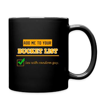 Bucket list Random Guy - Full Color Mug - black - Right