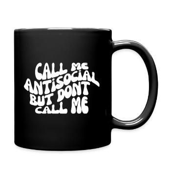 Anti Social Call Me Graffiti - Full Color Mug - black - Right
