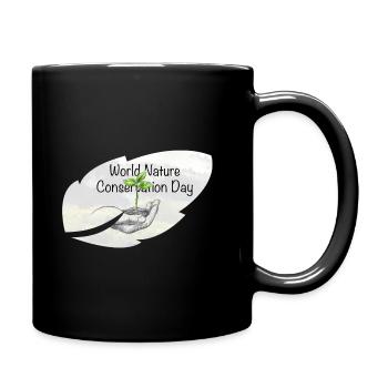world nature conservation day design - Full Color Mug - black - Right
