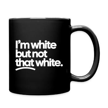 Bold White Typographic Quote - Full Color Mug - black - Right