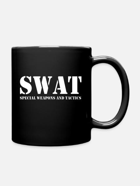 SWAT Team Police SWAT Team birthday chirstmas - Full Color Mug - black