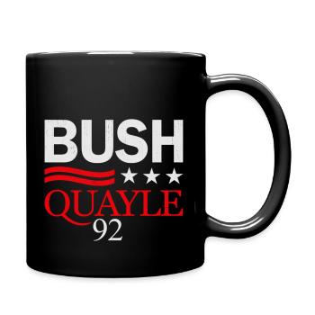 George Bush - Bush Quayle 92 Campaign - Full Color Mug - black - Right