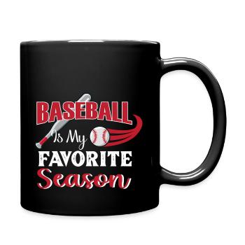 Baseball Is My Favorite Season Baseball Player - Full Color Mug - black - Right