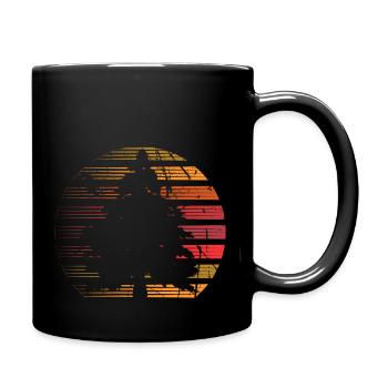 Sun Minimalist Pine Tree - Full Color Mug - black - Right