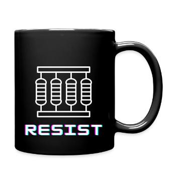Resistor Symbol Design – Tech and Activist Art - Full Color Mug - black - Right