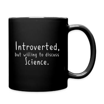Introvert Scientist Funny Science Gift - Full Color Mug - black - Right