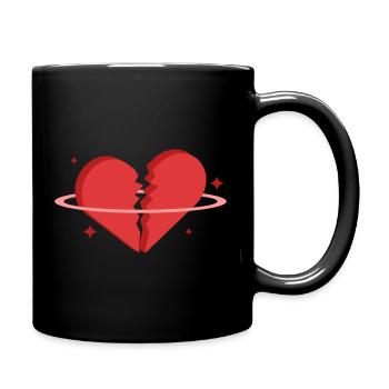Aesthetic Broken Heart - Full Color Mug - black - Right