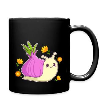 Aesthetic Kawaii Onion - Full Color Mug - black - Right