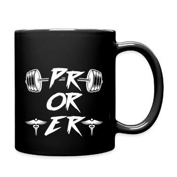Pr Or Er Weightlifting - Full Color Mug - black - Right