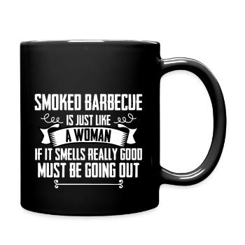 Smoked Barbecue A Pitmaster Smoking Grilling Meat - Full Color Mug - black - Right