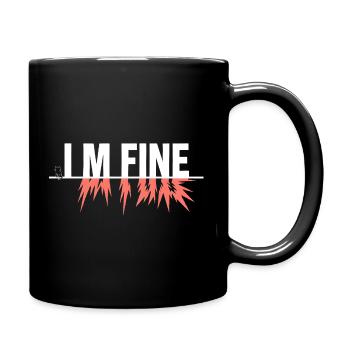 Im Fine Pink Burst Typography - Full Color Mug - black - Right