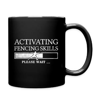 Fencing Skills Fence Vintage Fencer - Full Color Mug - black - Right